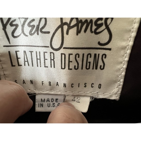 Vintage Peter James Leather Company Brown Leather Men's 42 - Picture 4 of 4